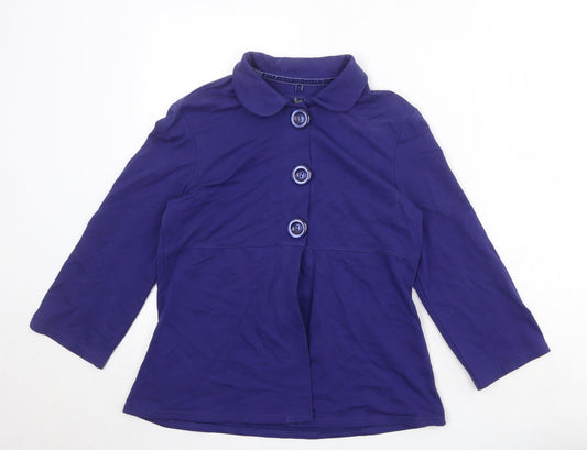 NEXT Womens Blue Jacket Blazer Size 12 Button
