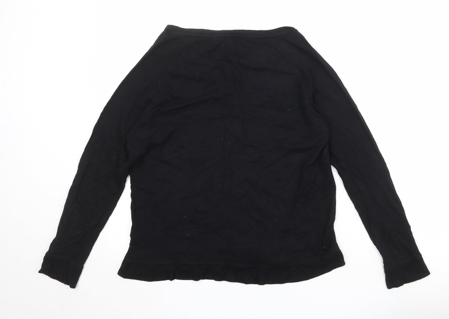 Oasis Womens Black Viscose Pullover Sweatshirt Size S Pullover - Pineapple