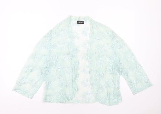 Alex & Co. Womens Green Nylon Basic Blouse Size 20 V-Neck
