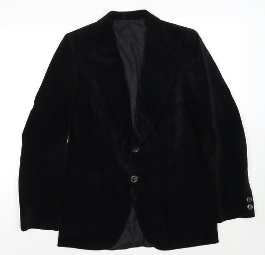 Baronet Mens Black Polyester Jacket Suit Jacket Size 40 Regular