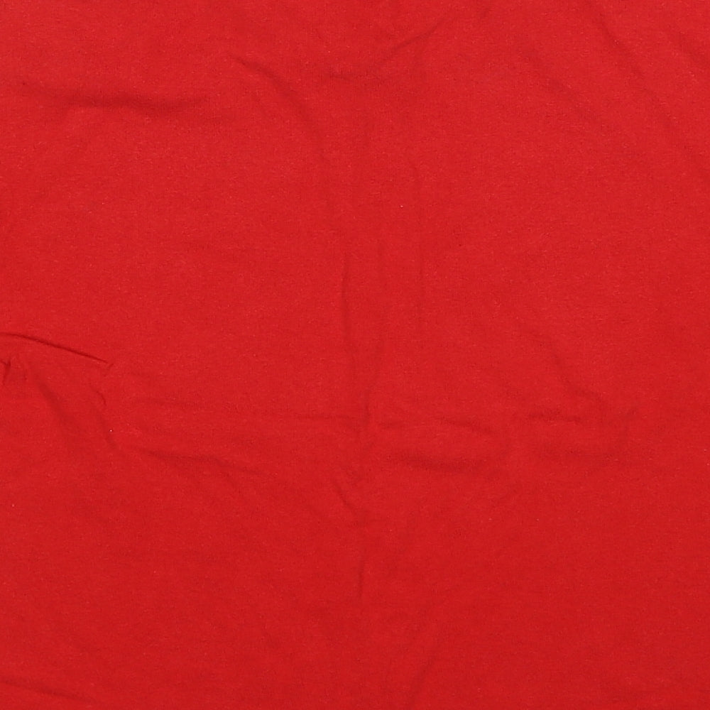 Bubba Gump Boys Red Cotton Pullover T-Shirt Size M Crew Neck Pullover - Slogan