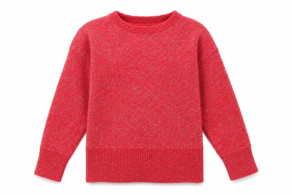 Marks and Spencer Girls Pink Round Neck Acrylic Pullover Jumper Size 9-10 Years Pullover