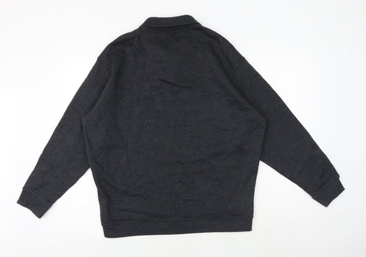One Valley Mens Grey Cotton Pullover Sweatshirt Size L
