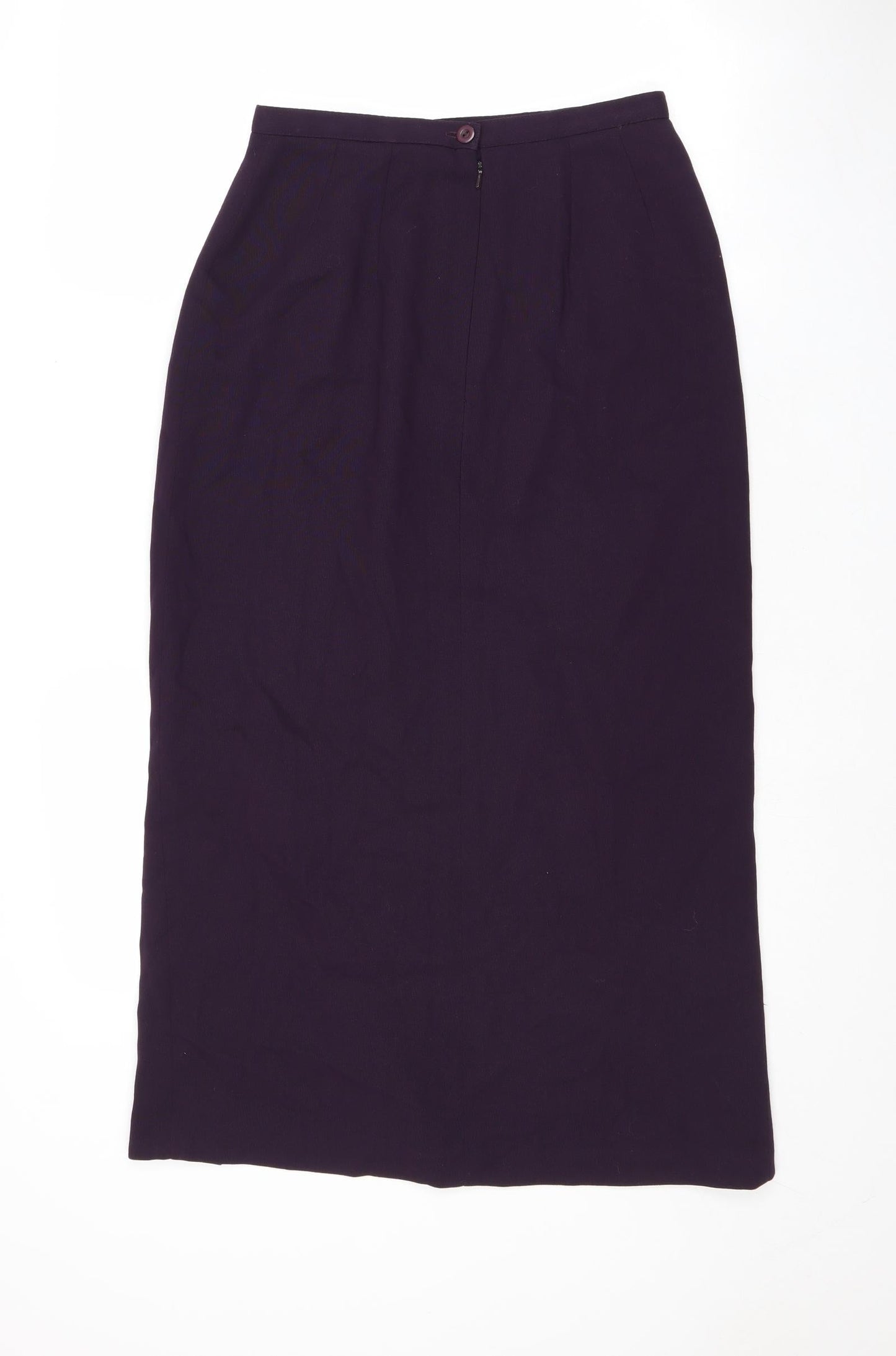 JFW Womens Purple Polyester Straight & Pencil Skirt Size 12 Zip