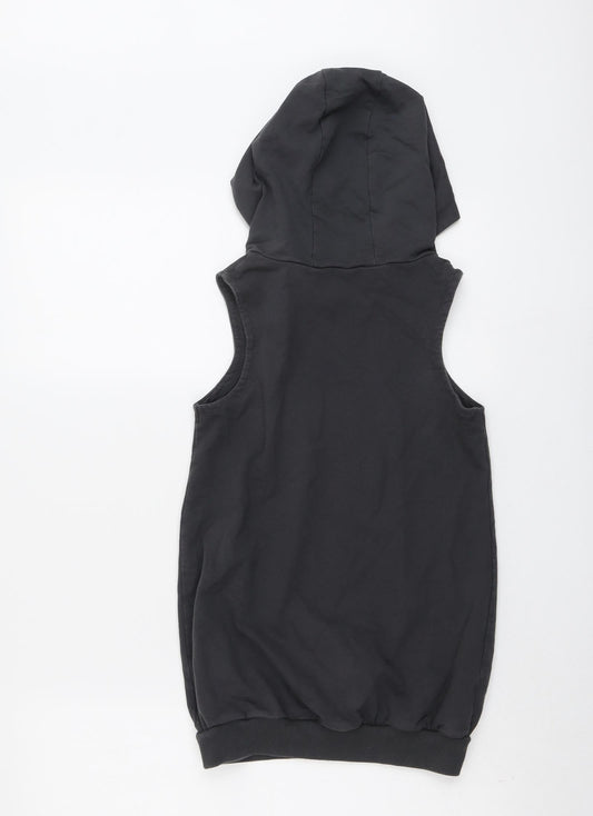 NEXT Girls Grey Cotton Pullover Hoodie Size 9 Years Pullover