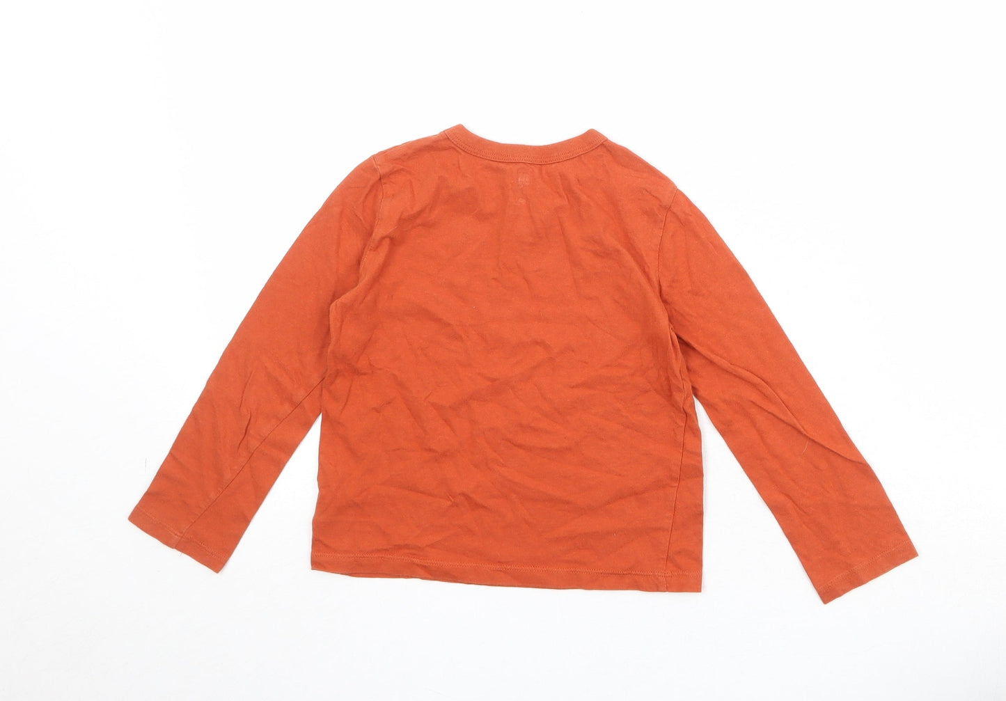 Gap Boys Orange Cotton Pullover T-Shirt Size XS Round Neck Pullover