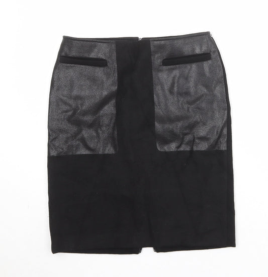 Penny Black Womens Black Polyester Straight & Pencil Skirt Size 10 Zip
