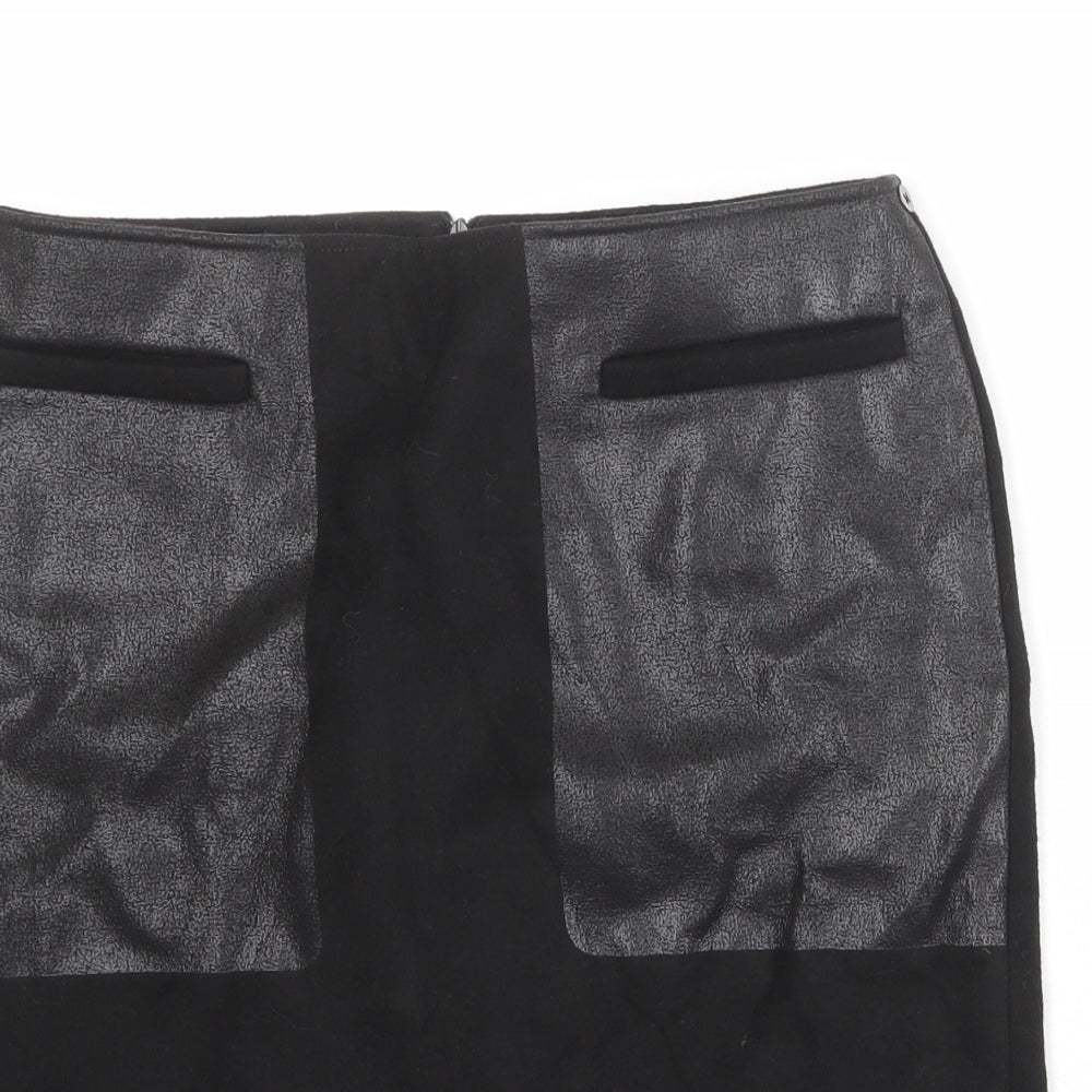 Penny Black Womens Black Polyester Straight & Pencil Skirt Size 10 Zip