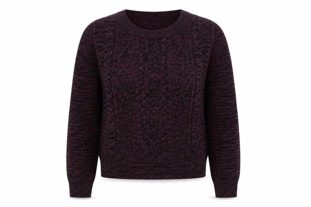 Divided by H&M Womens Purple Round Neck Cotton Pullover Jumper Size 12