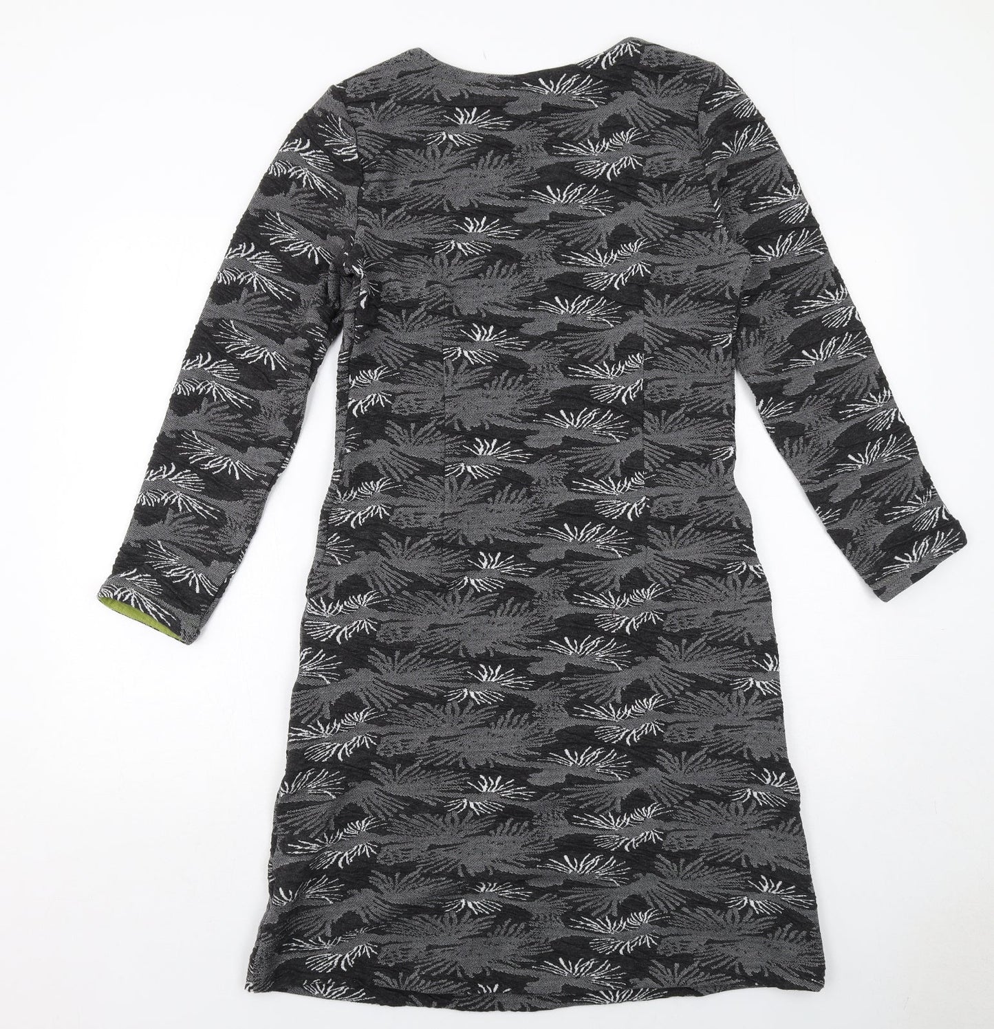 Adini Womens Grey Geometric Polyester Sheath Size XS Scoop Neck Pullover