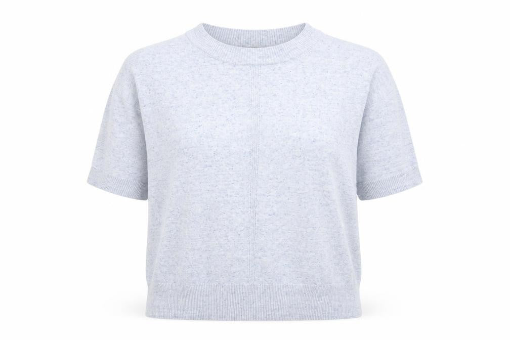 Marks and Spencer Womens Blue Round Neck Cotton Pullover Jumper Size L