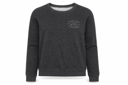 Womens UK 6 Regular Jack Wills Grey Pullover Sweatshirt