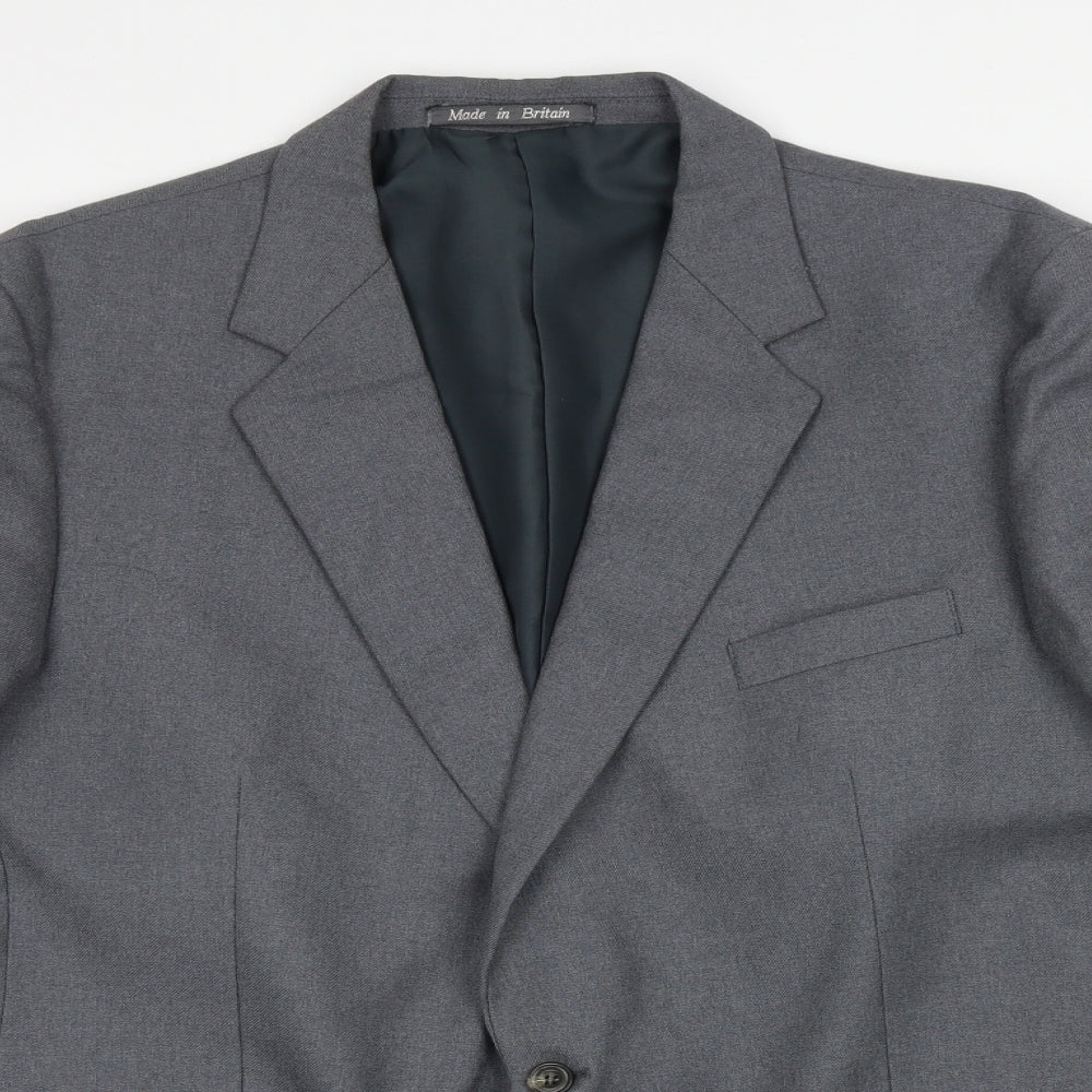 Grendale Mens Grey Wool Jacket Suit Jacket Size 44 Regular