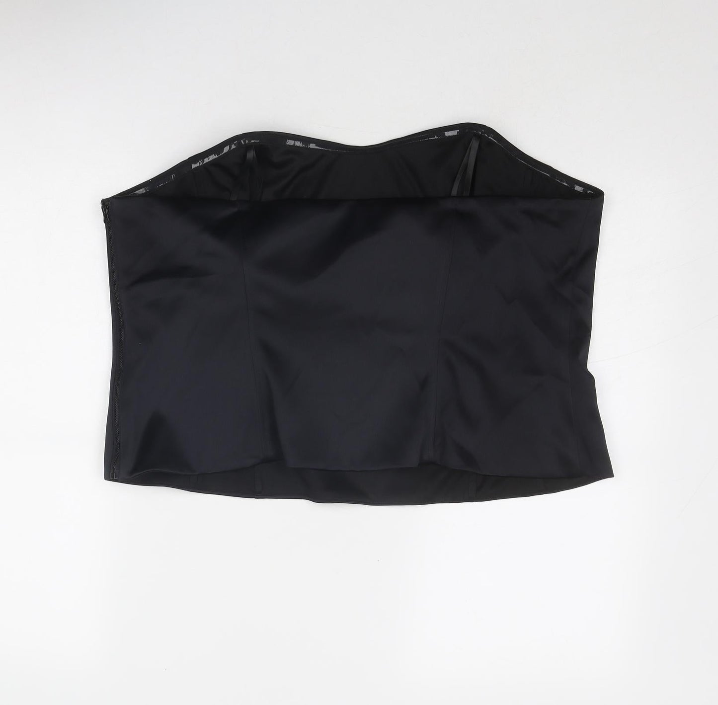 Marks and Spencer Womens Black Polyester Cropped Tank Size 24 Sweetheart