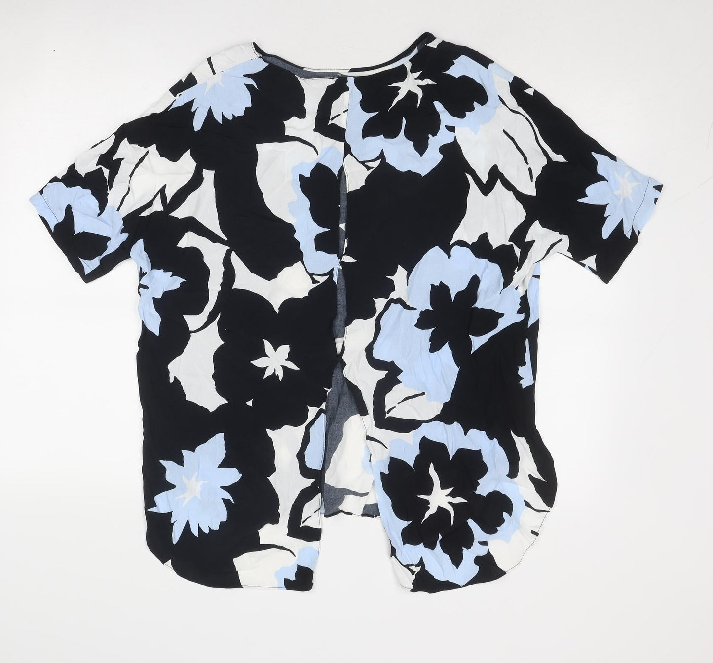 River Island Womens Multicoloured Floral Viscose Basic Blouse Size 10 Round Neck