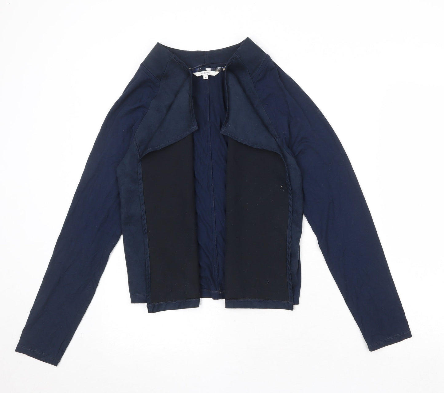 Sandwich Womens Blue V-Neck Polyester Cardigan Jumper Size M