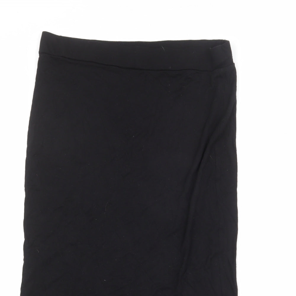 River Island Womens Black Polyester A-Line Skirt Size 10