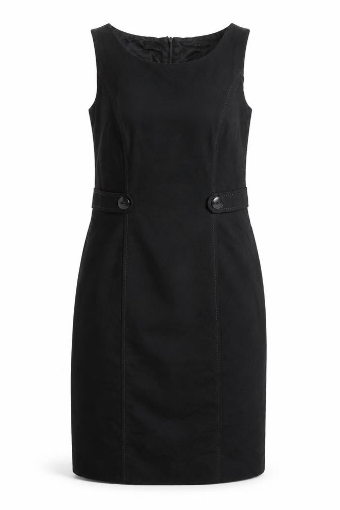 Gerry Weber Womens Black Viscose A-Line Size 10 Round Neck Zip