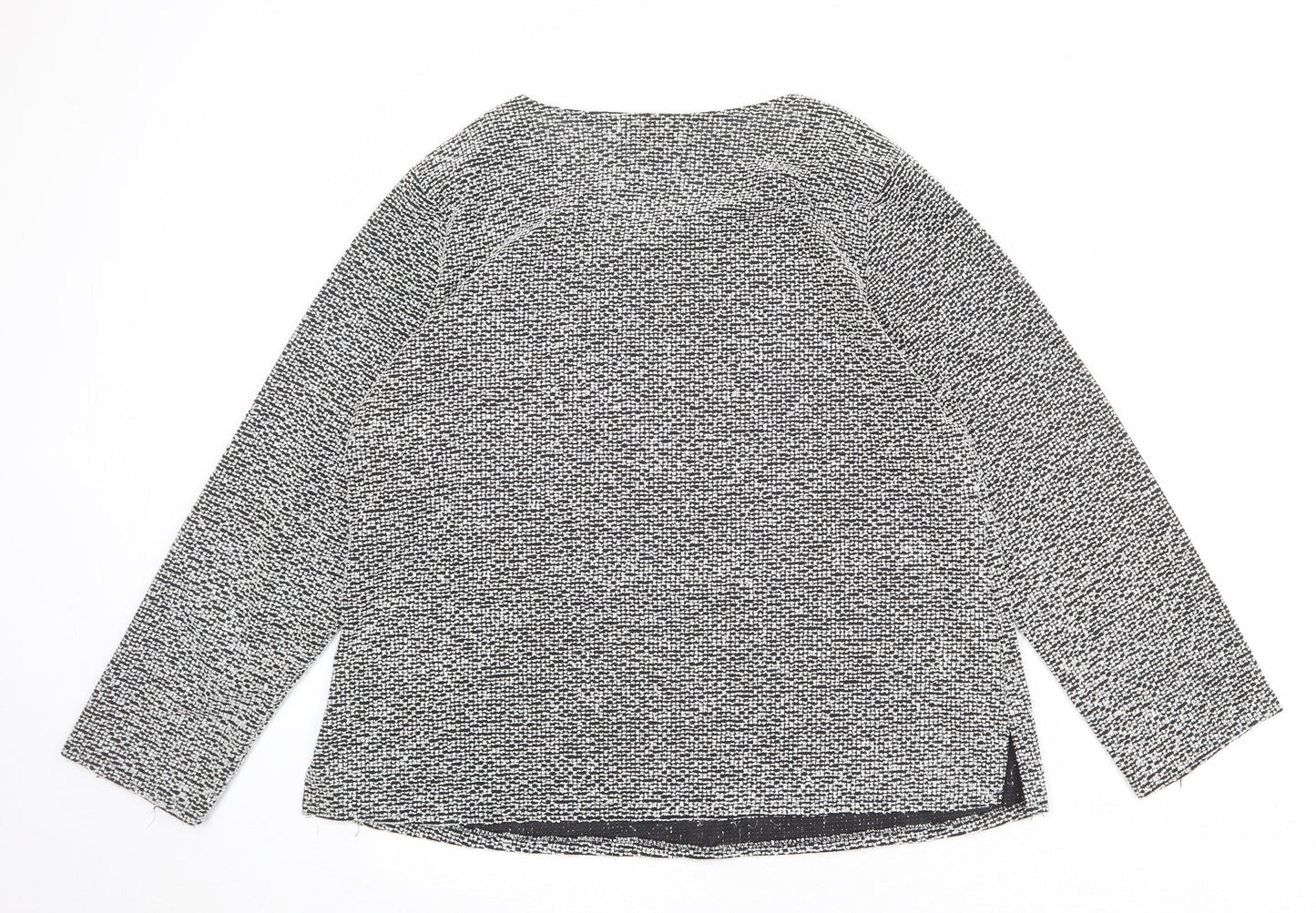 Charlotte Gold Womens Grey Boat Neck Polyester Pullover Jumper Size 22