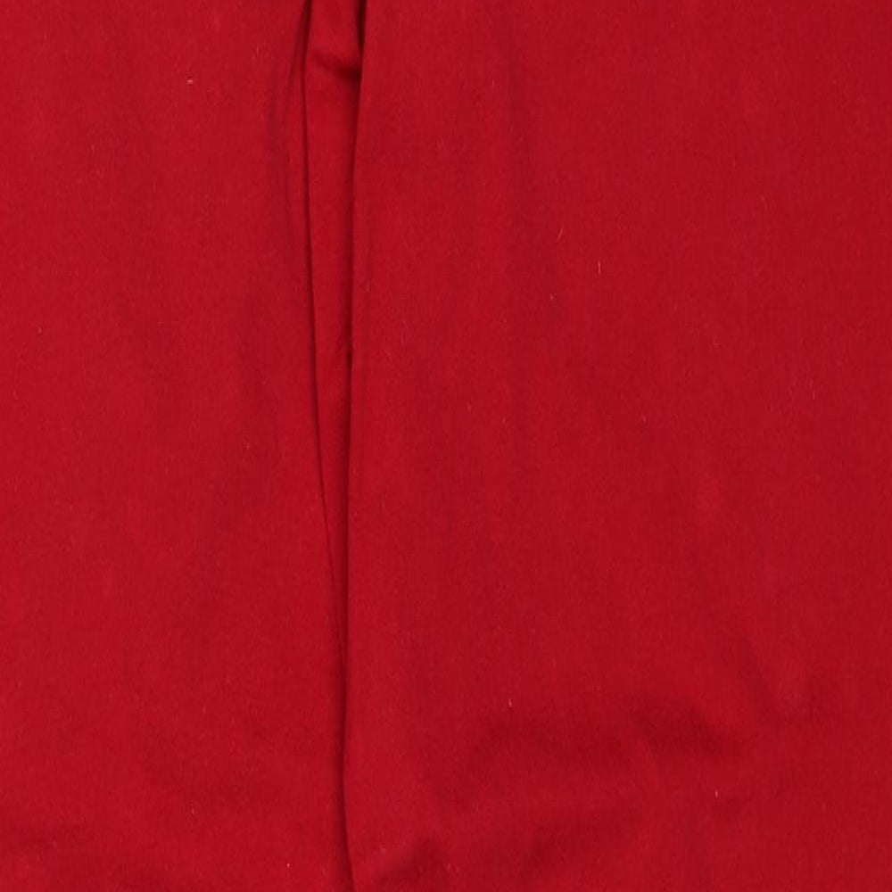 Carter Club Womens Red Cotton Straight Jeans Size 8 Regular Zip