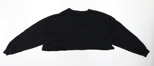 ASOS Womens Black Polyester Pullover Sweatshirt Size 6 Pullover