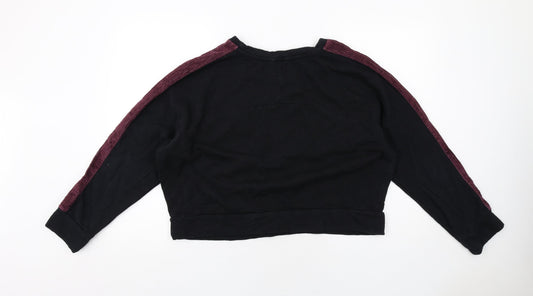 Kiliwatch Womens Black Cotton Pullover Sweatshirt Size M Pullover