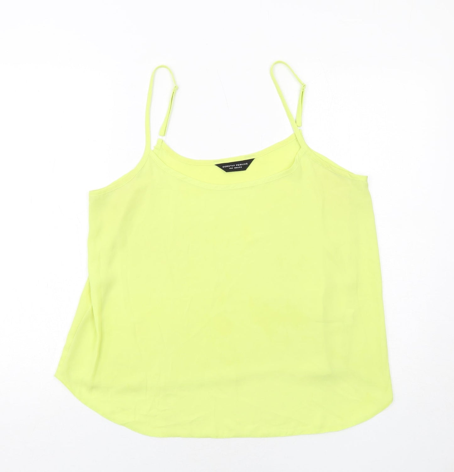 Dorothy Perkins Womens Yellow Polyester Camisole Tank Size 14 Scoop Neck