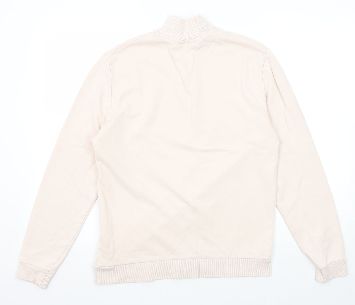 ASOS Womens Pink Cotton Pullover Sweatshirt Size S Zip