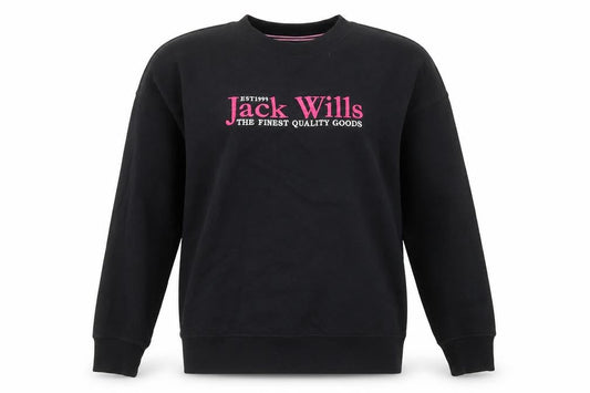 Womens UK 6 Regular Jack Wills Black Pullover Sweatshirt