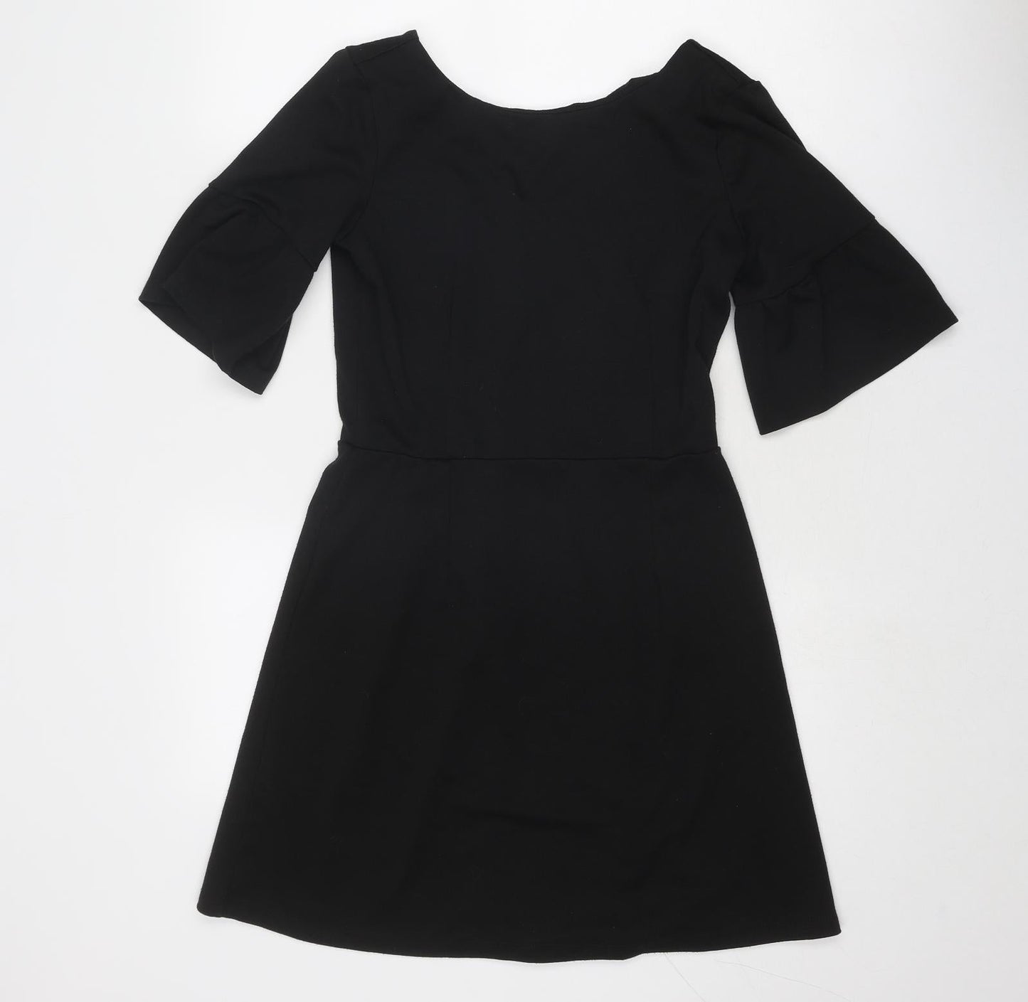 ASOS Womens Black Polyester Trapeze & Swing Size 10 Round Neck Zip