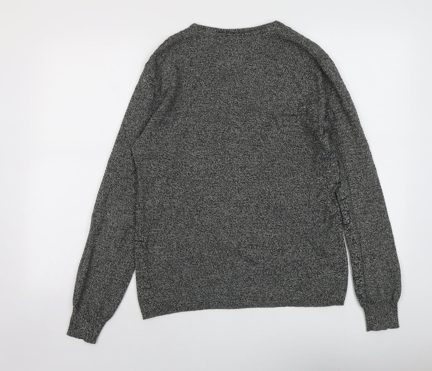Brave Soul Womens Grey Round Neck Cotton Pullover Jumper Size S