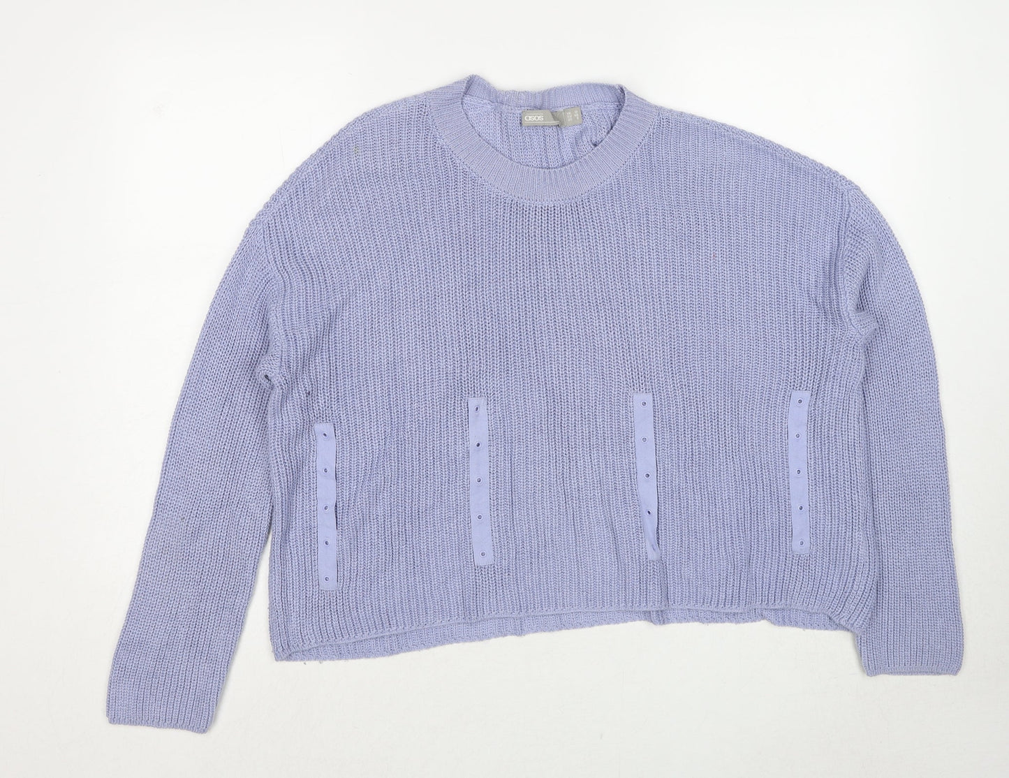 ASOS Womens Blue Round Neck Acrylic Pullover Jumper Size 12