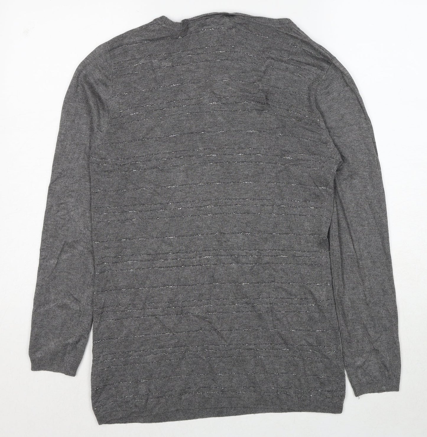 Klass Womens Grey Round Neck Viscose Pullover Jumper Size M