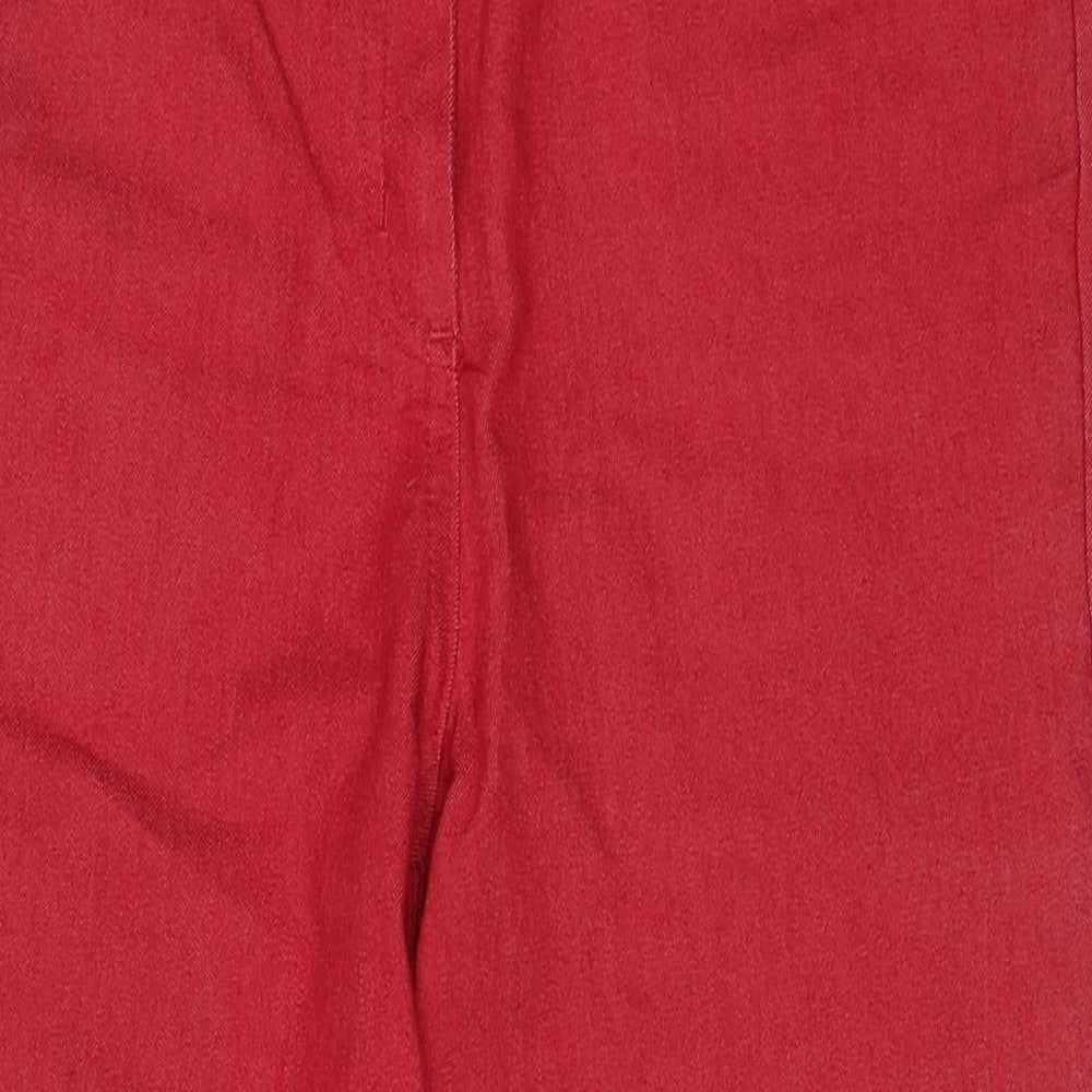 Klass Womens Red Cotton Straight Jeans Size 10 Regular