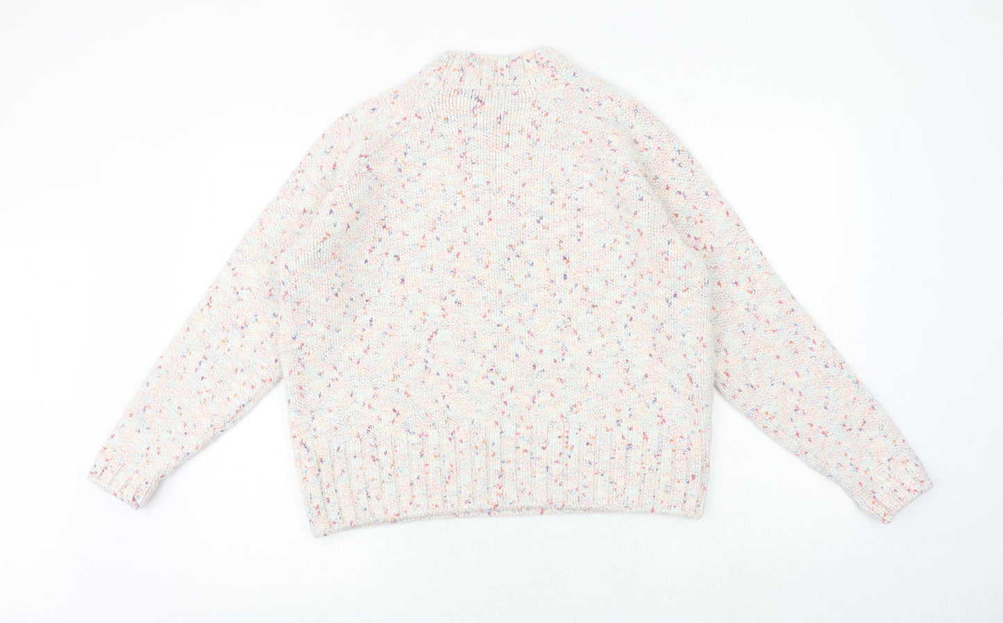 Marks and Spencer Womens Multicoloured Round Neck Acrylic Pullover Jumper Size 12