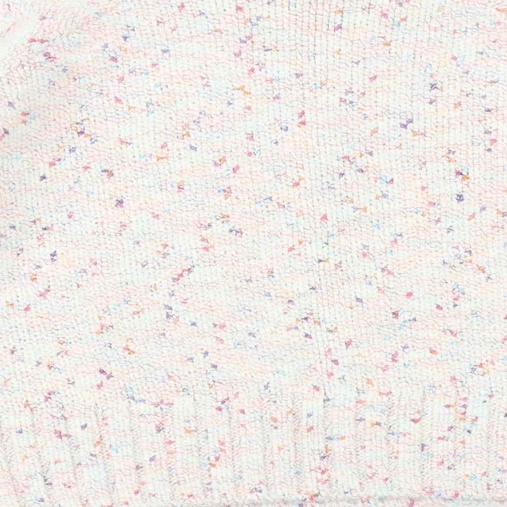 Marks and Spencer Womens Multicoloured Round Neck Acrylic Pullover Jumper Size 12