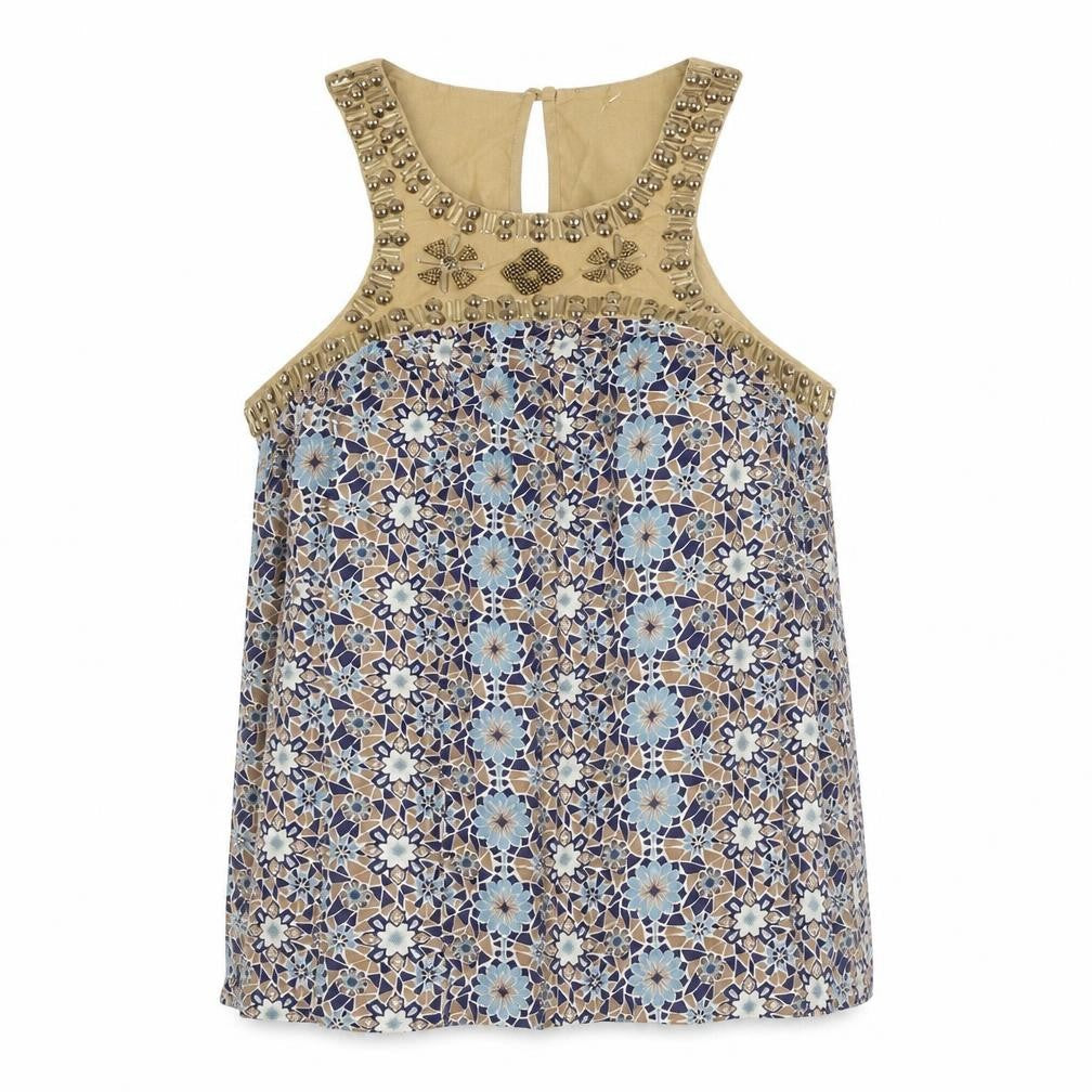 Womens UK Size S United Colors of Benetton Brown Viscose Tank