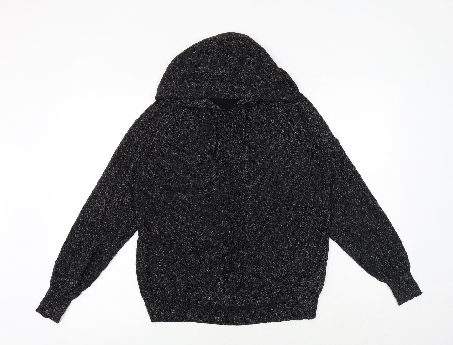 NEXT Womens Black Round Neck Cotton Pullover Jumper Size 12