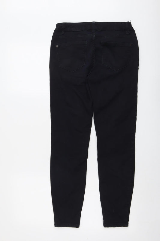New Look Womens Blue Cotton Skinny Jeans Size 10 L27 in Regular Button