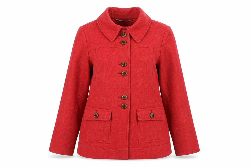Next Womens Red Jacket Size 10 Button