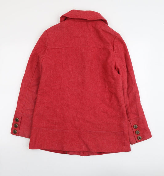 NEXT Womens Red Jacket Size 10 Button