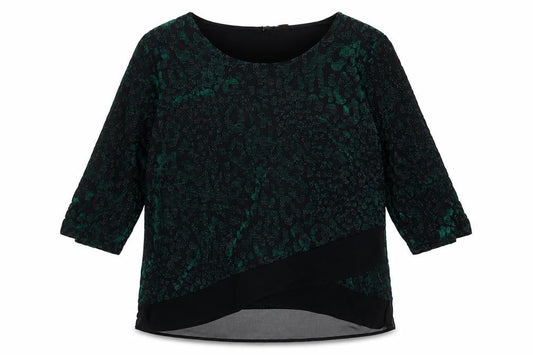 Womens UK Size XL Anna Rose Green Polyester Blouse