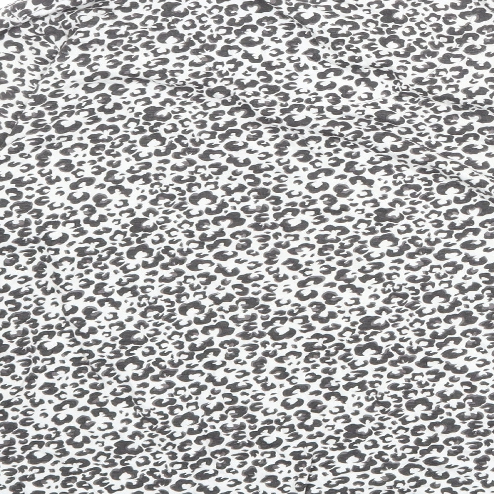 Pastunette Womens Beige Animal Print 100% Cotton Basic Blouse Size 12 Round Neck