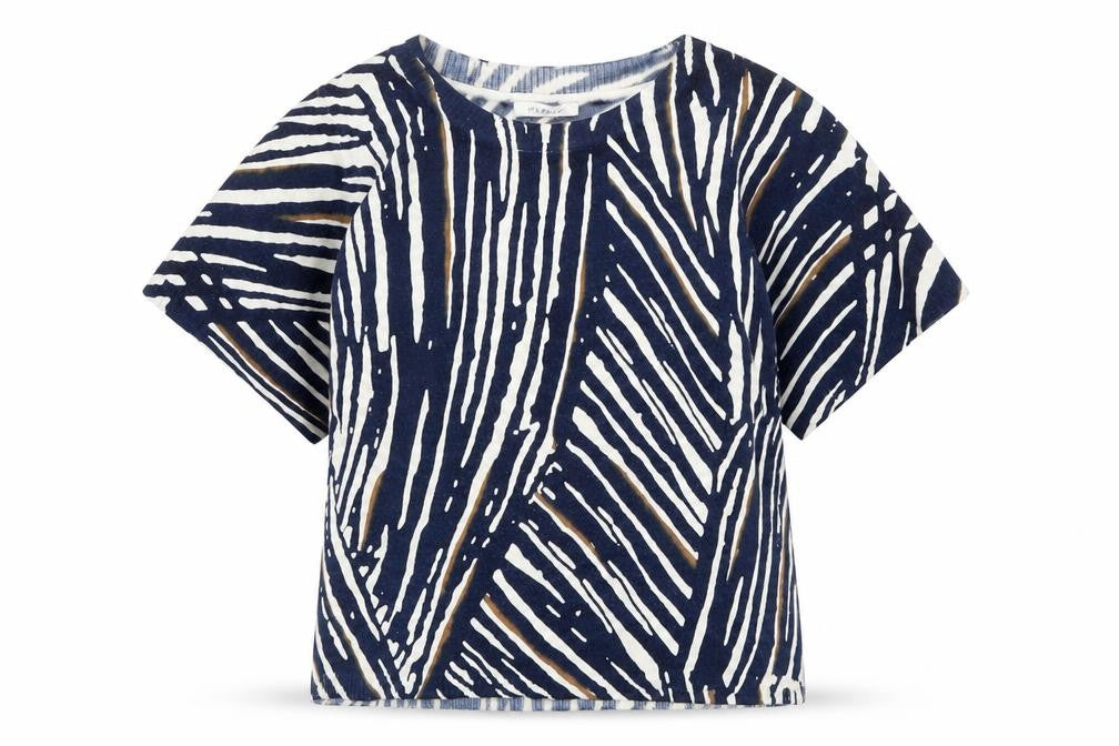 Marks and Spencer Womens Blue Round Neck Geometric Acrylic Pullover Jumper Size 14