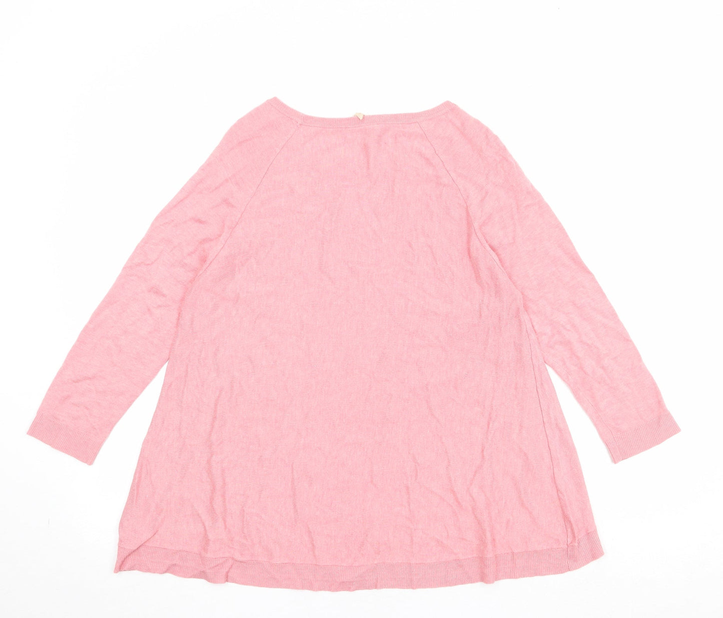 Phase Eight Womens Pink Boat Neck Viscose Pullover Jumper Size 10