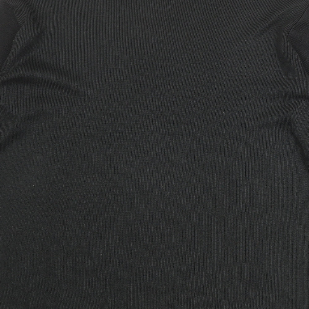 BHS Womens Black V-Neck Acrylic Pullover Jumper Size 12