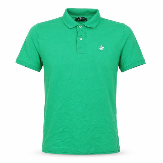 Beverly Hills Polo Club Mens Green Cotton Polo Size S Collared Pullover