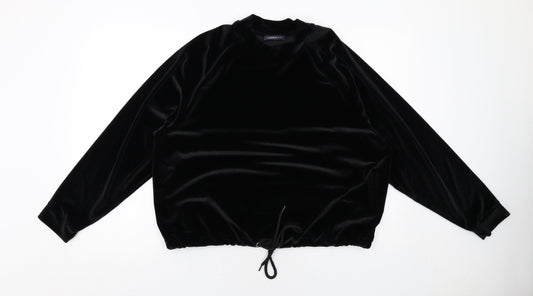 Marks and Spencer Womens Black Polyester Pullover Sweatshirt Size L Pullover