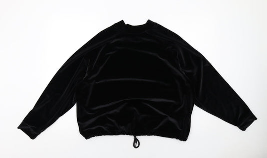 Marks and Spencer Womens Black Polyester Pullover Sweatshirt Size L Pullover