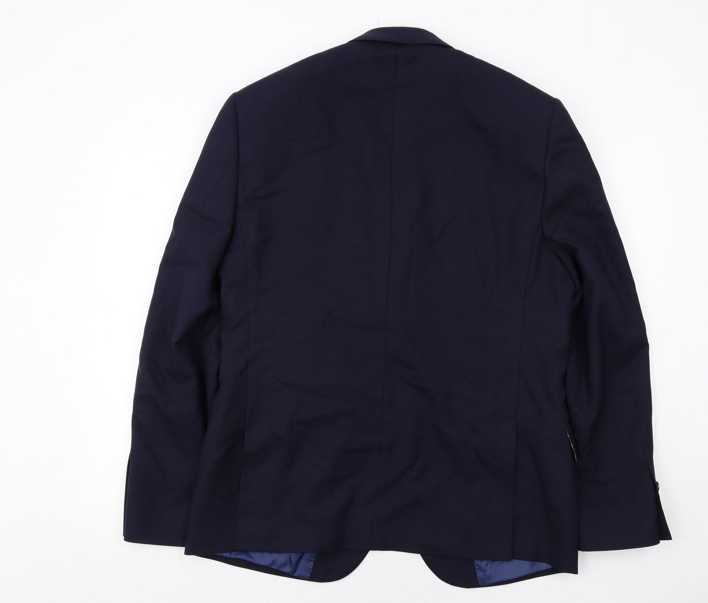 Marks and Spencer Mens Blue Polyester Jacket Suit Jacket Size 42 Regular
